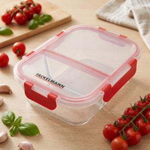 Boîte à repas en verre avec deux compartiments 1000 ml Fackelmann Move