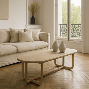 Table basse en pin recyclé KRISTEN