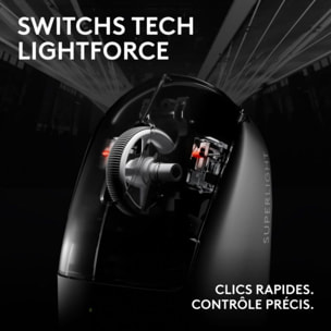 Souris Gamer Sans Fil LOGITECH Pro X superlight 2 compact Blanc
