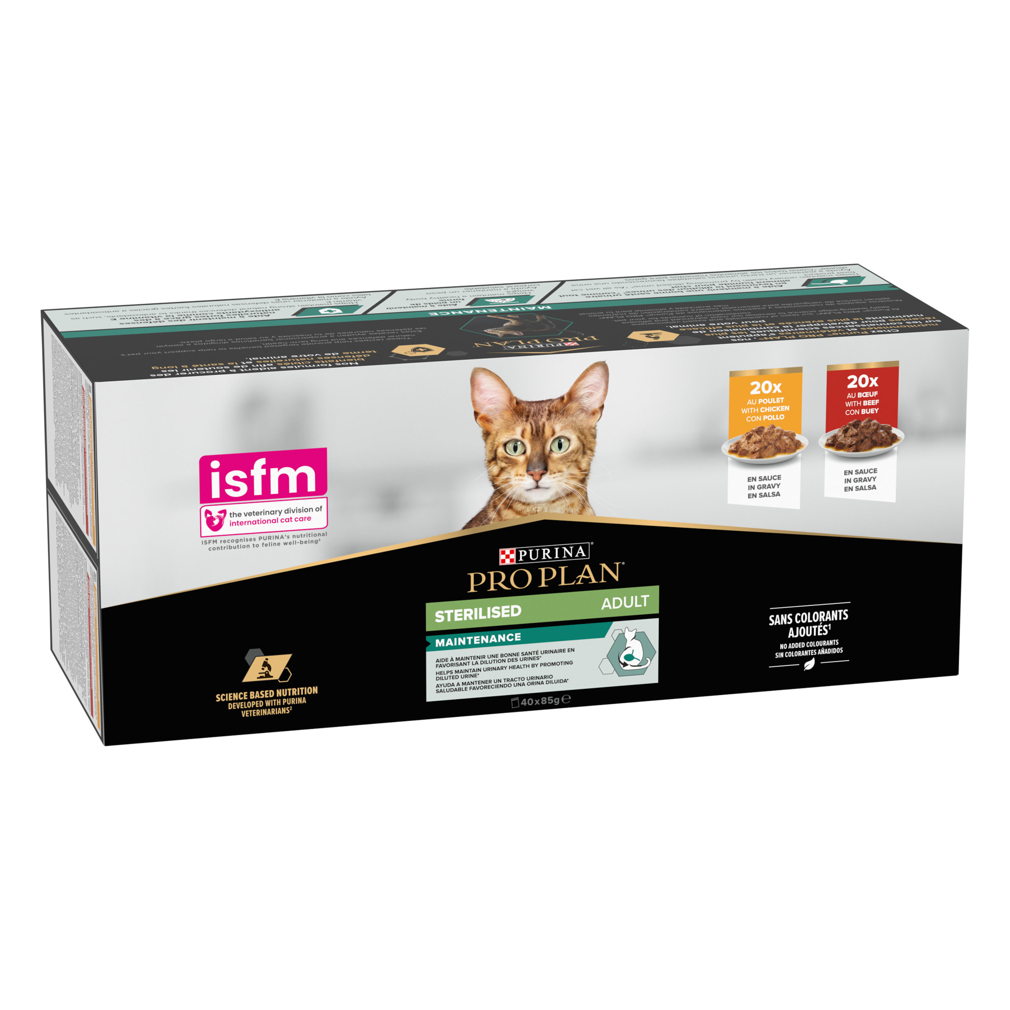 PRO PLAN Adulte Stérilisé Boeuf Poulet 40x85g