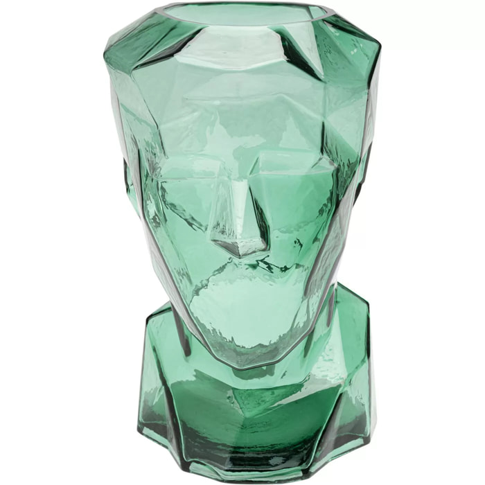 Vase Prisma visage vert 30cm Kare Design