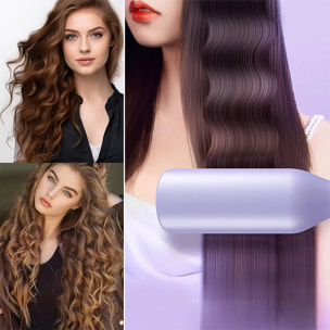 Rizador de pelo con doble barril y tecnología de iones negativos. Con 4 niveles de temperatura.