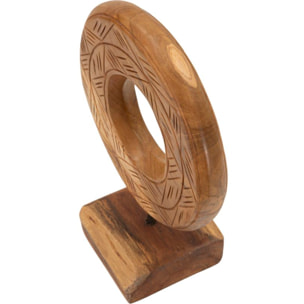 SCULTURA DORAT IN TEAK RIC. CM 20X10X28 (PEZZI UNICI - NON RIP. IN SERIE)