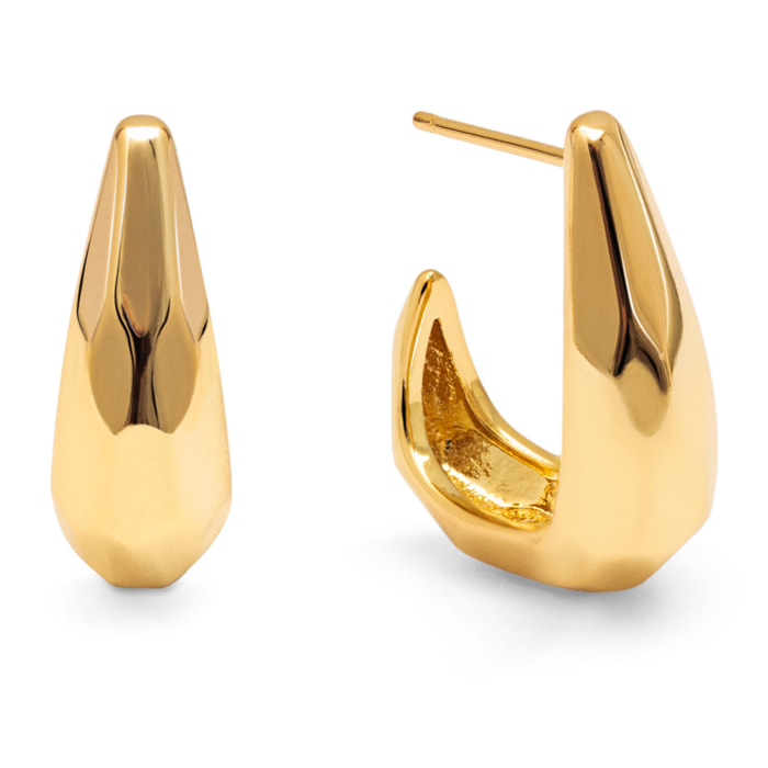 Pendientes Aro Espresso Baño Oro