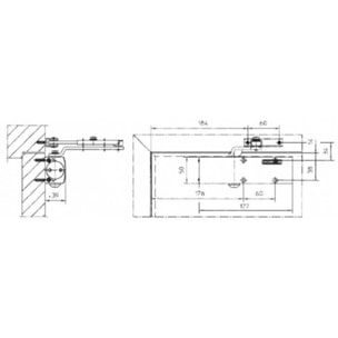 Ferme-porte TS1500 GEZE - bras compas - Argent - 114669