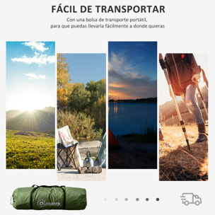 Tienda de Campaña Familiar para 4-6 Personas Tienda Camping Plegable Ligera con Bolsa de Transporte Impermeable para Playa Parque Senderismo 430x240x170 cm Verde