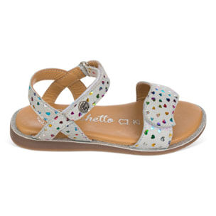 Sandalia de estampado corazones