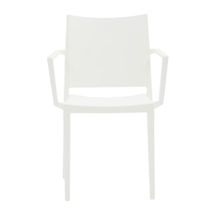 Set 2 sedie impilabili in polipropilene colore bianco