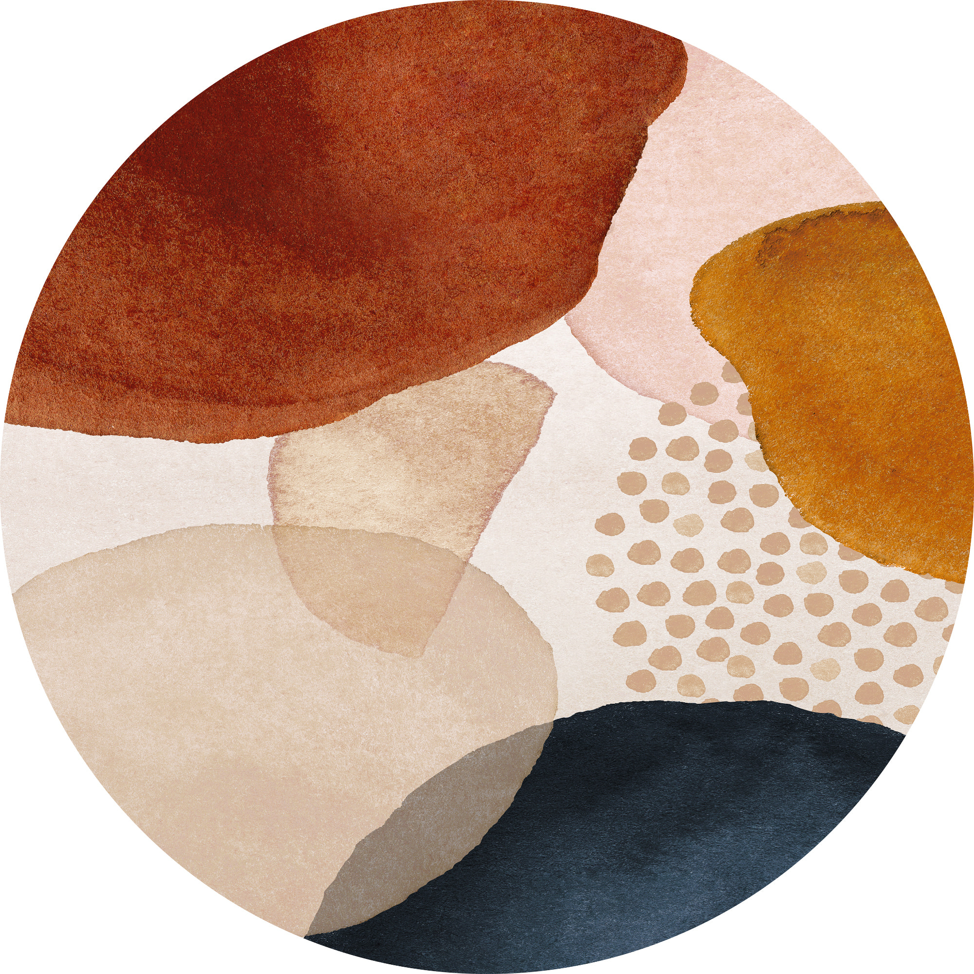 Alfombra de vinilo CERAMIKO, Anoushka, diseño moderno [Diam] 200 cm