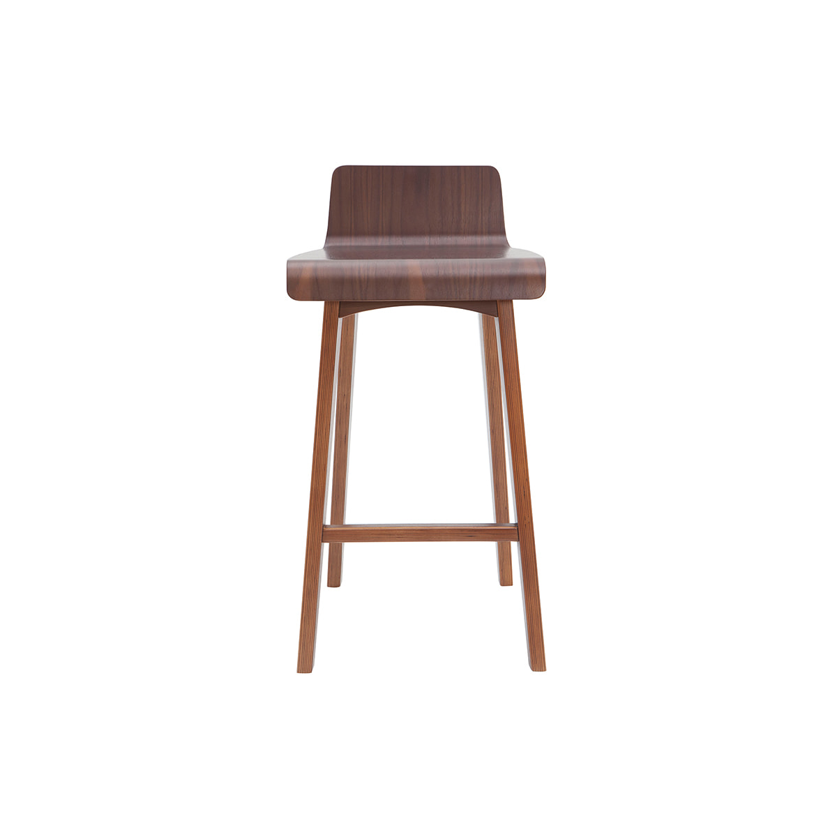 Tabourets de bar scandinaves noyer H65 cm (lot de 2) BALTIK