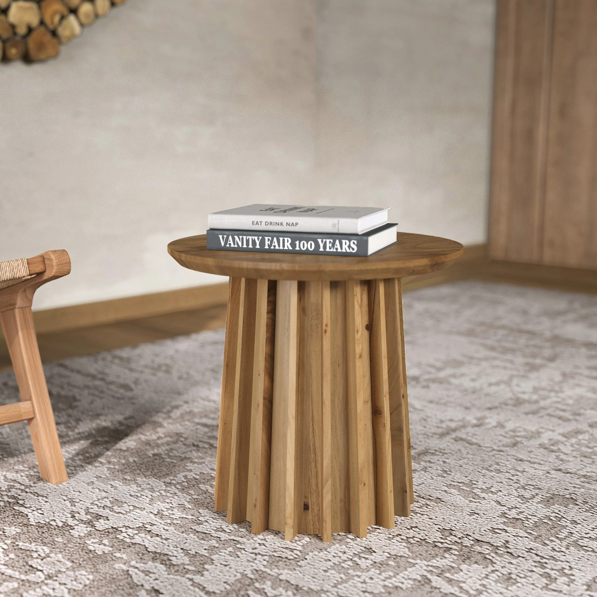 Table d'appoint en bois massif d'acacia - Suzon