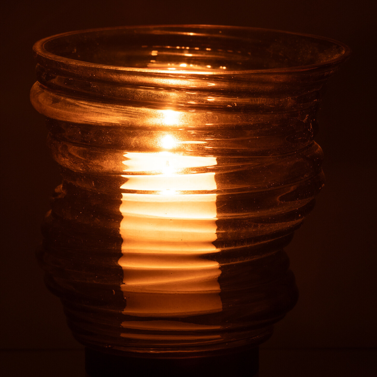 J-Line vase Tornado - verre - gris - small - Ø 16 cm