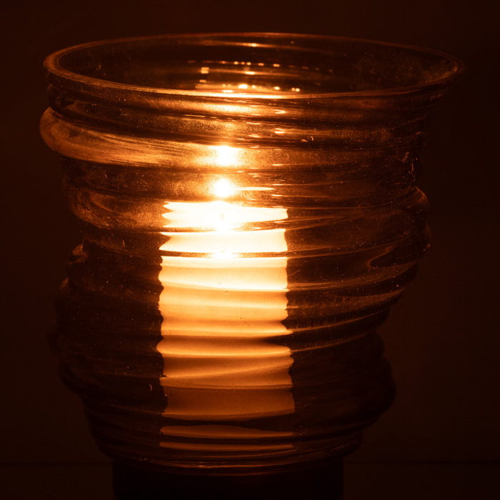 J-Line vase Tornado - verre - gris - small - Ø 16 cm