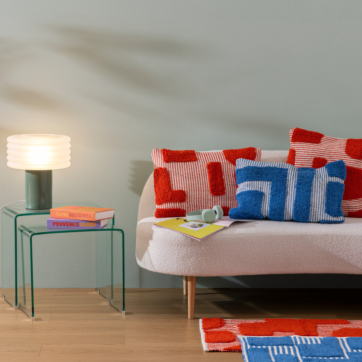 Lampe à poser "Asti" vert tilleul H36cm