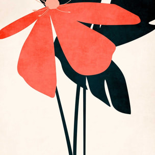 Affiche Coeur de fleurs Affiche sous cadre bois