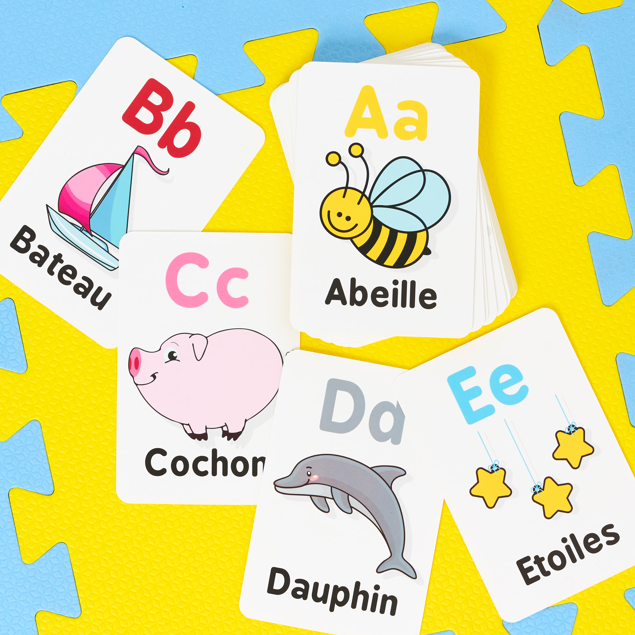 CARTE EDUCATIVE MOTS 8X12CM BLANC