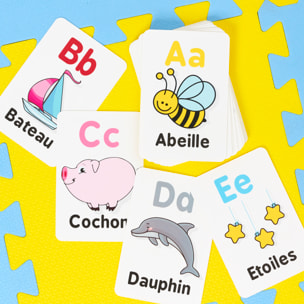 CARTE EDUCATIVE MOTS 8X12CM BLANC