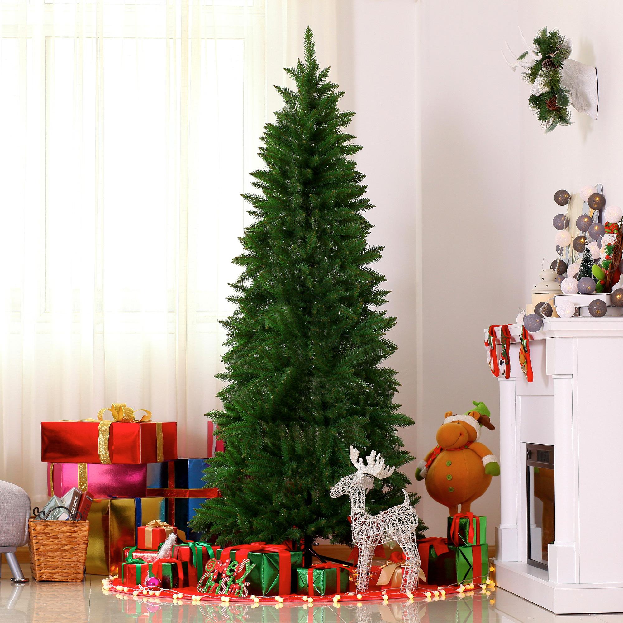 Árbol de Navidad Artificial con 865 Ramas Φ91x210cm Verde