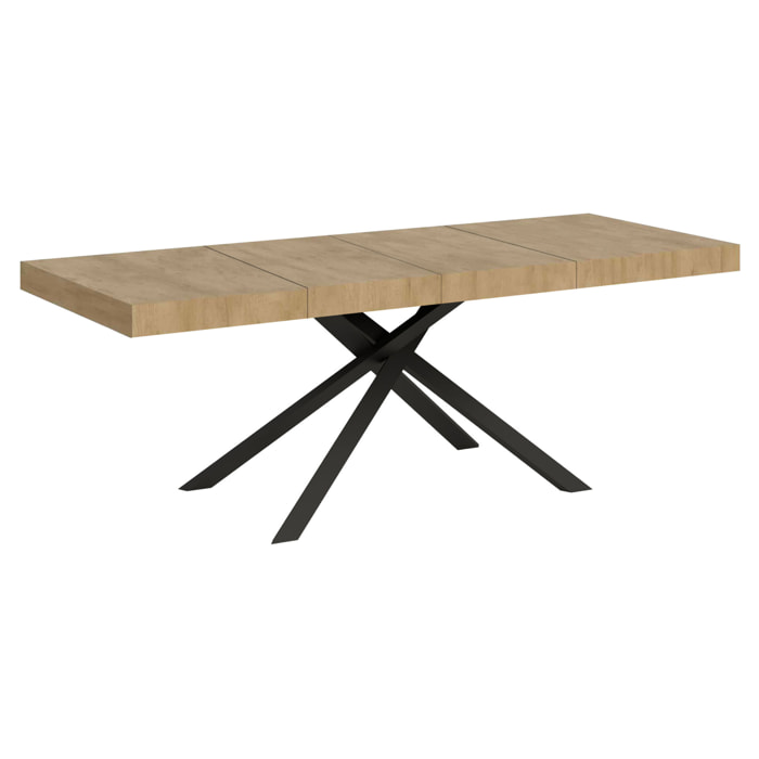 Mesa extensible 90x180/284 cm Karida Premium roble natural patas antracita