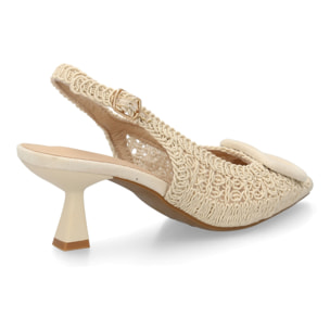 Zapato destalonado elegante tacón medio