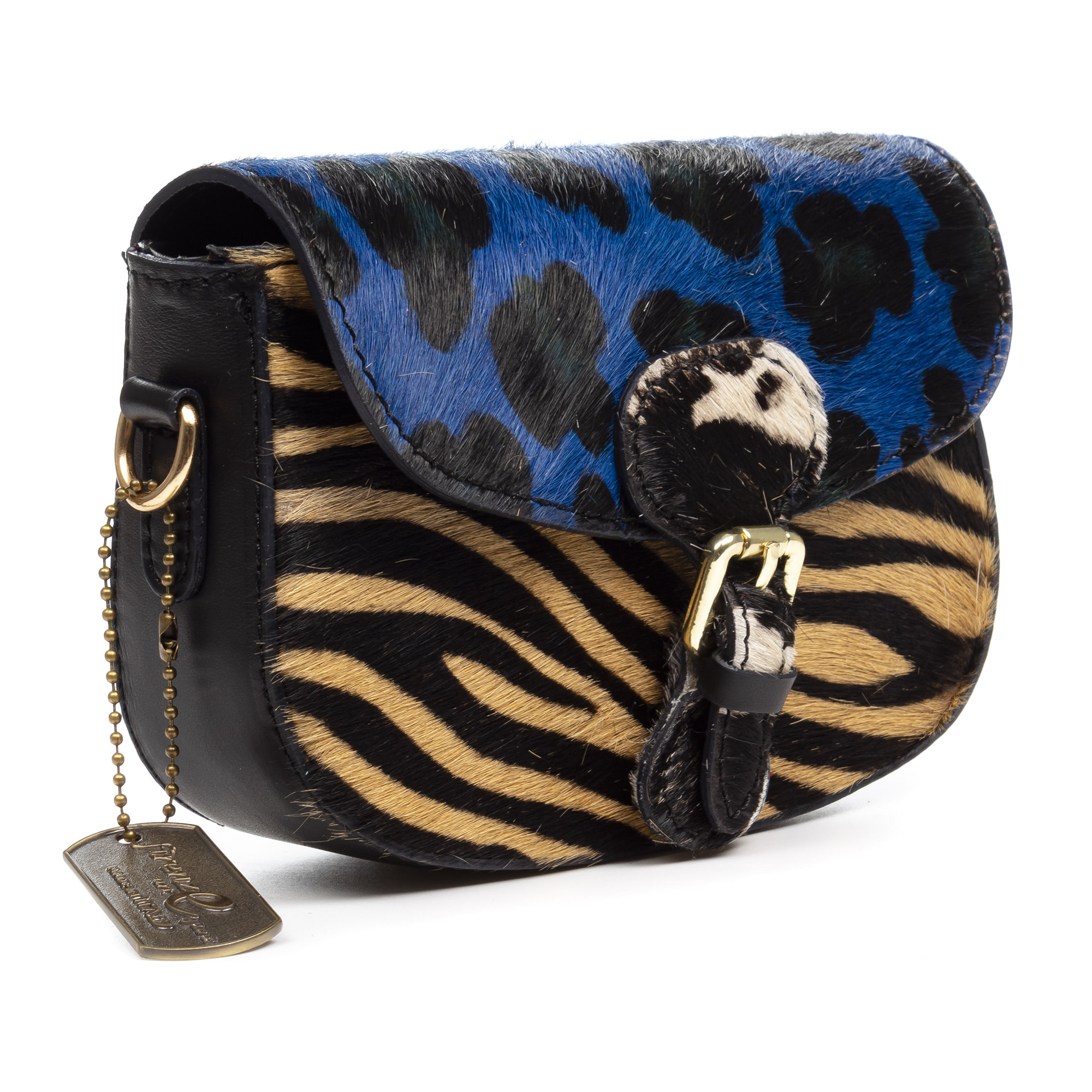 Annone borsa a tracolla donna. Pelle autentica finitura Cavallino