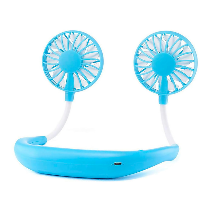 Mini ventilatore duale a fascia per il collo con batteria ricaricabile