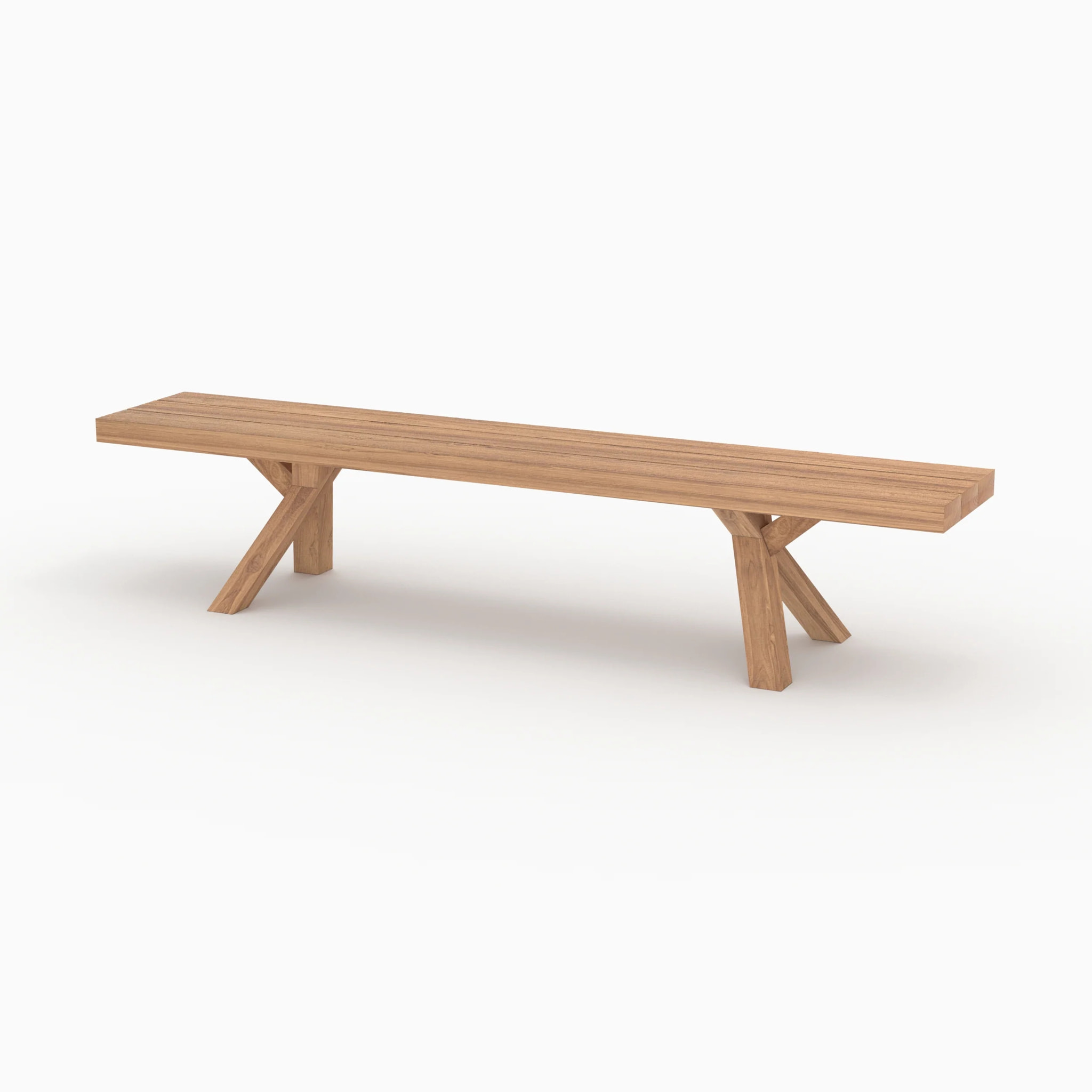 Banc de jardin en bois de teck 4 personnes - Soraya