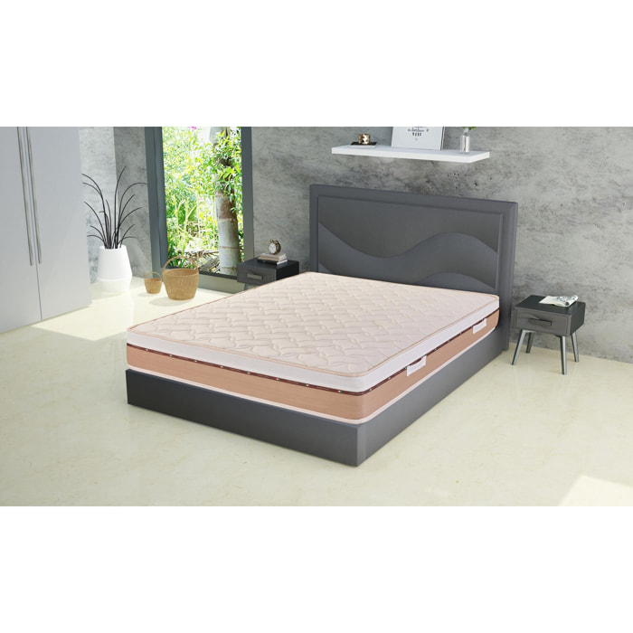 Materasso Doppio Memory Ginseng e AcquaGel 16 zone Bamboo Sfoderabile 140x190x25