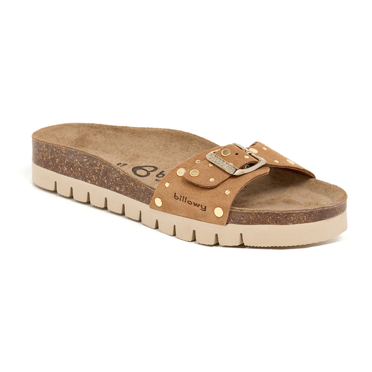 Sandalia Plataforma Cuero Mujer BILLOWY MARRON