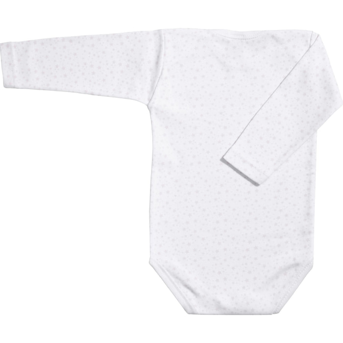 Body bebé manga larga cuello estrellitas