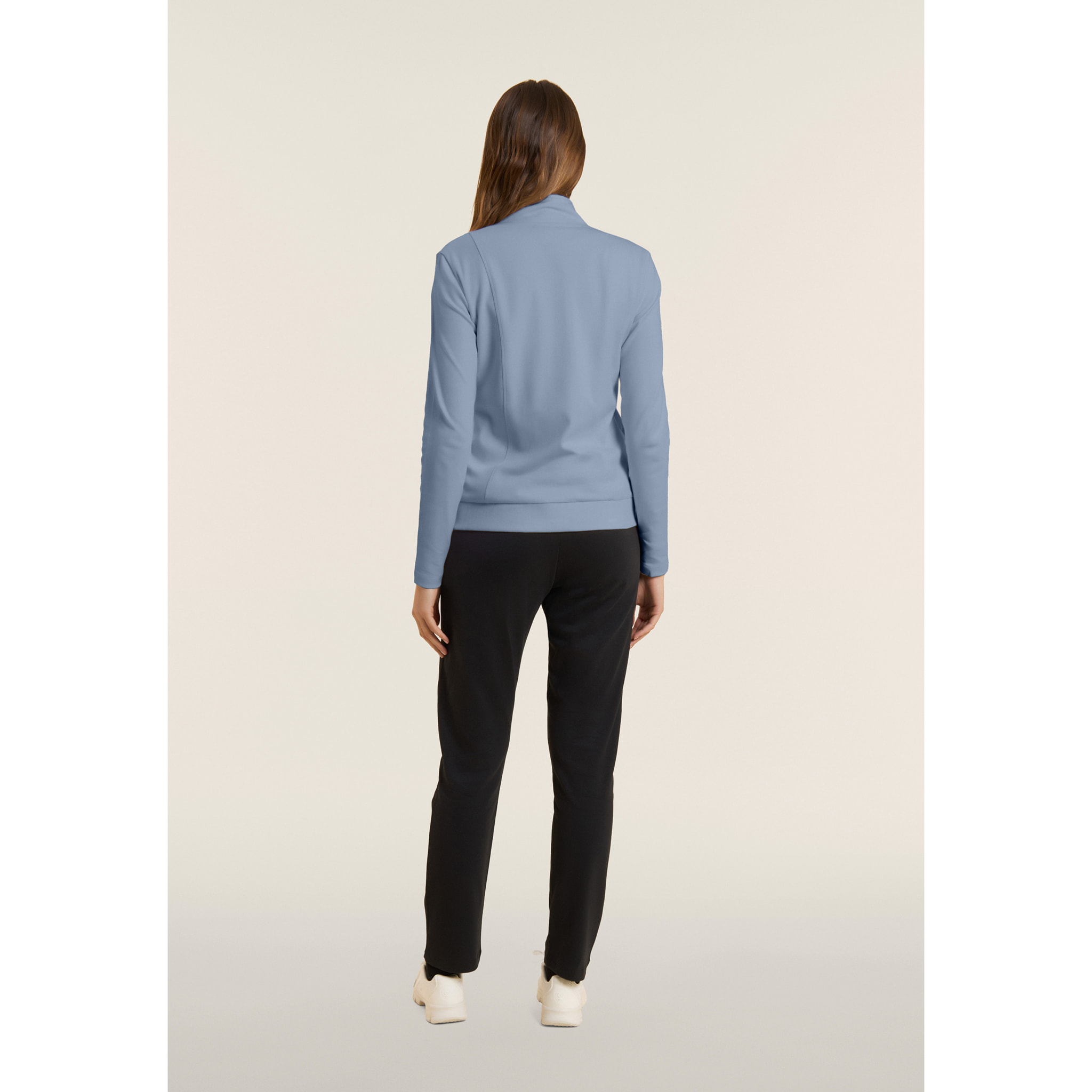 Tuta con zip e collo alto, logo con strass