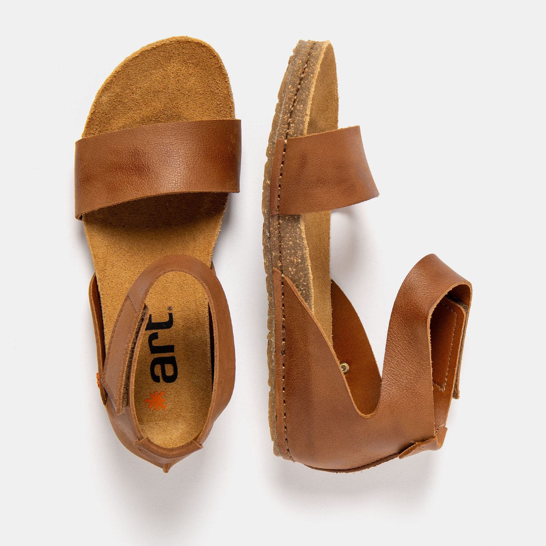 Sandalias 0382 ROMA CUERO/ CRETA color Cuero