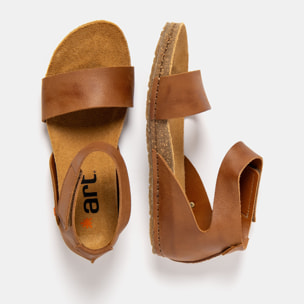 Sandalias 0382 ROMA CUERO/ CRETA color Cuero