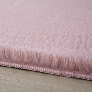 BARROW - Tapis en fausse fourrure doux uni Rose