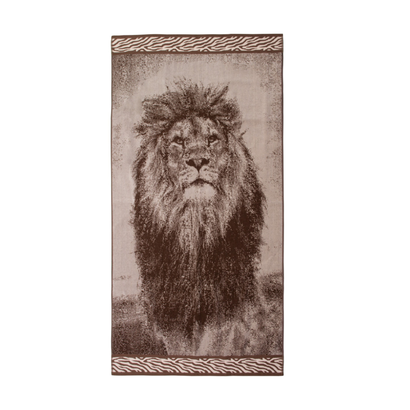 Telo Mare Spugna Jacquard Spiaggia Disegno Safari