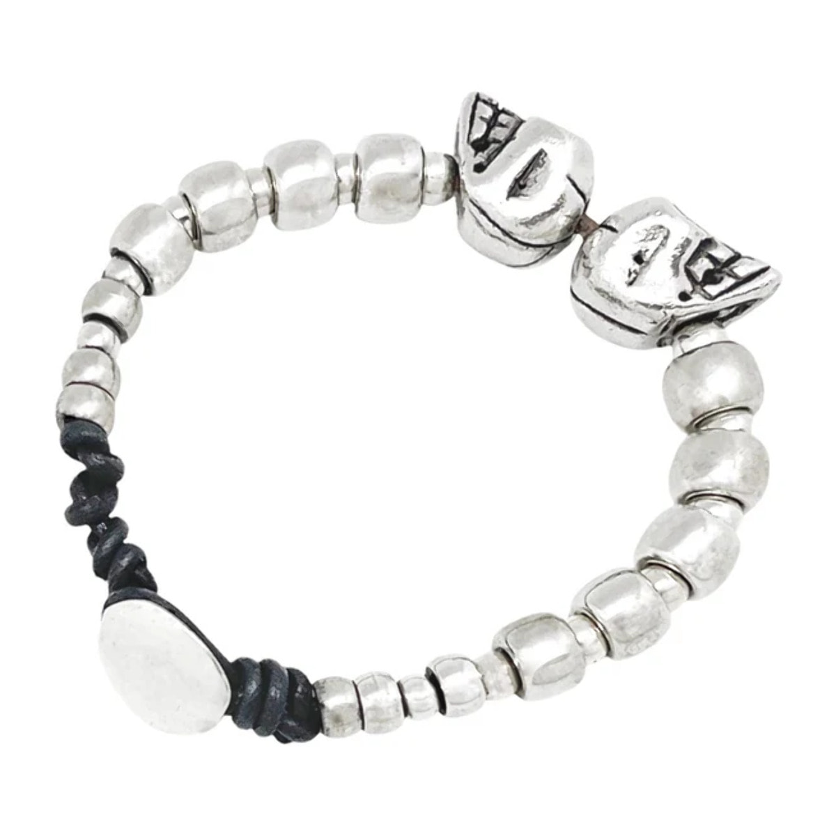 Pulsera Skull completa plata chapado