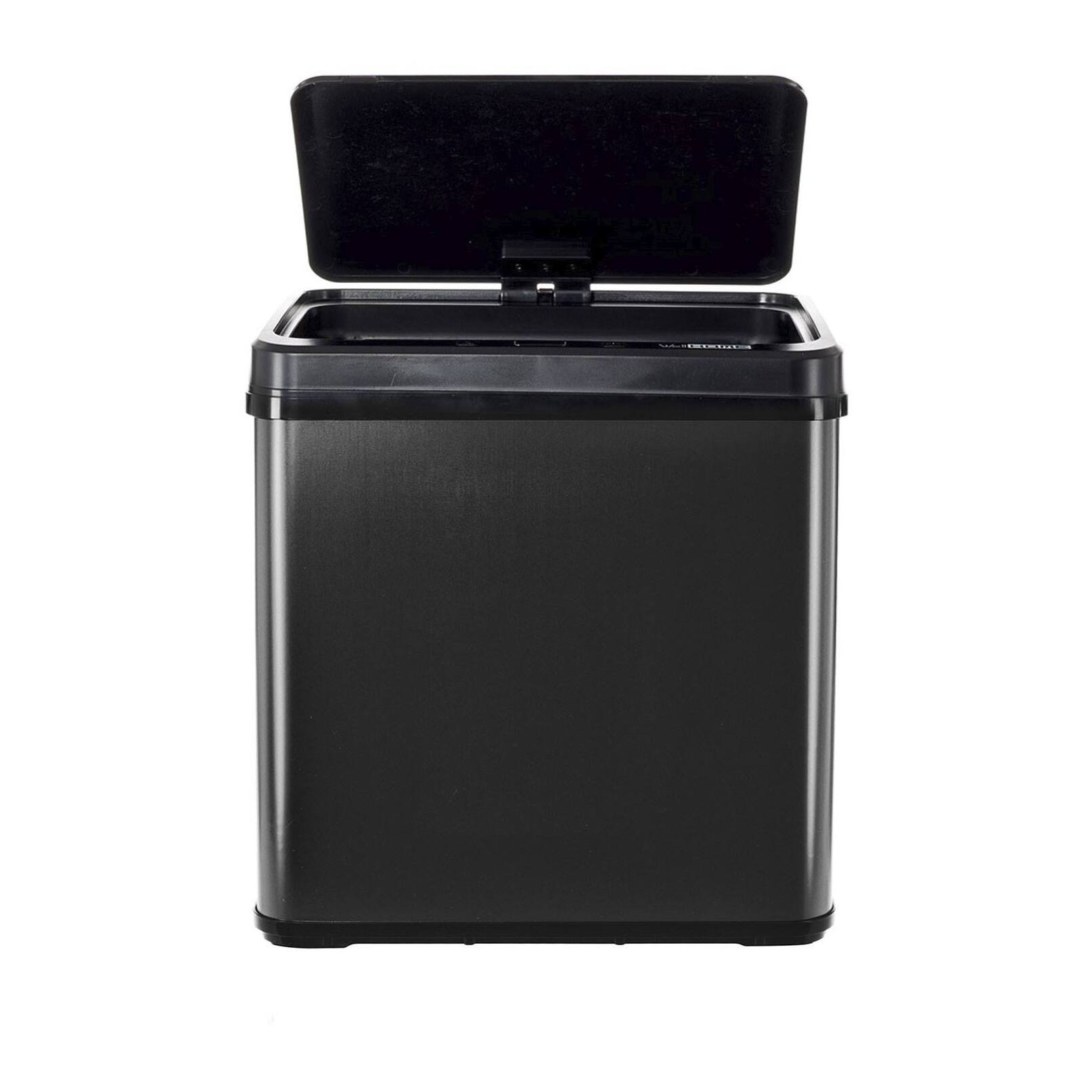 Well home - cubo de basura inteligente sin patas con apertura automática y contacto manual 30l, 35,5x26x60cm color negro