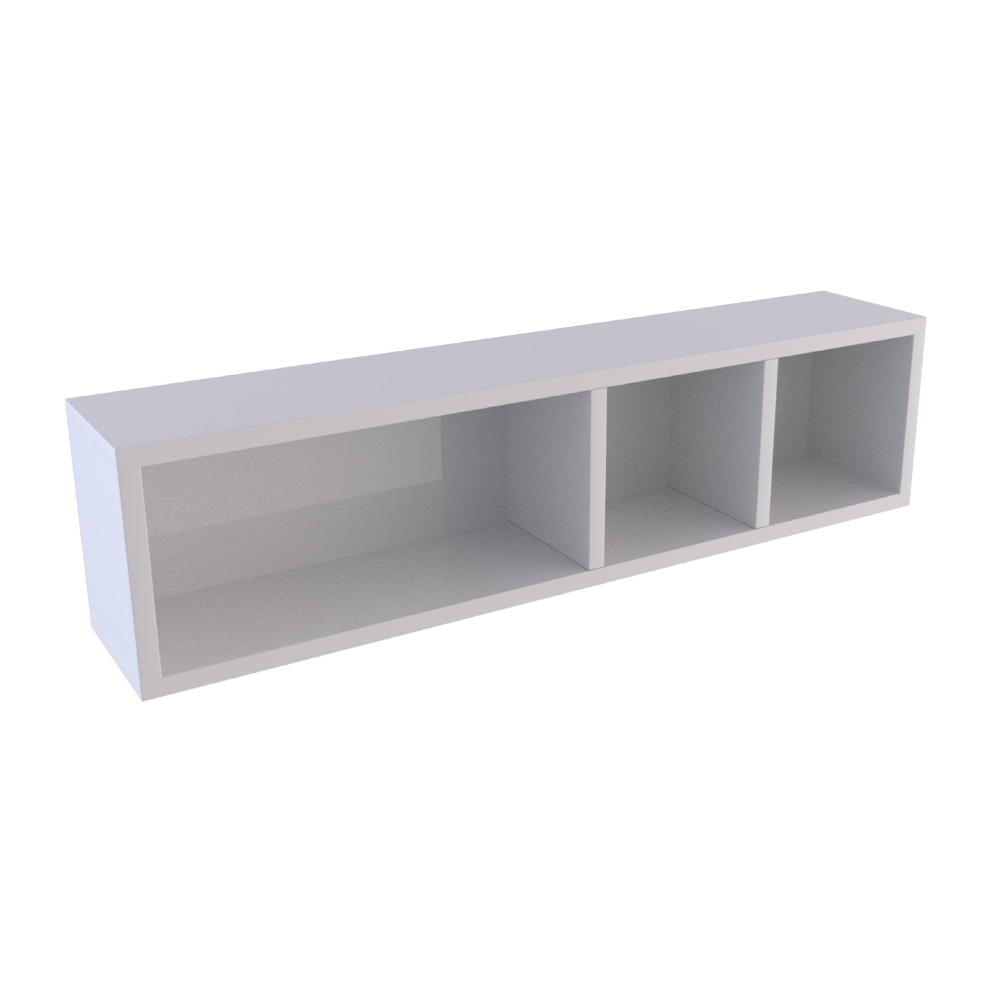 Etagère murale 80x20x20cm blanche de rangement 3 emplacements - PERSONALYZ TRIPLO
