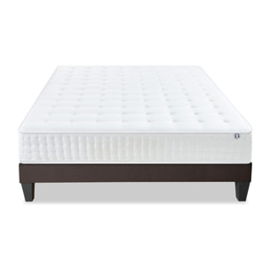 Ensemble Matelas Vendôme & Sommier KIT15, 25 cm, Mémoire de Forme et Mousse Supersoft, Technologie tri-Lattes, Soutien ferme