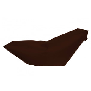 Pouf Aunter, Poltrona multiuso, Poltroncina sacco, Pouf poggiapiedi, Made in Italy, 160x50 h70 cm, Marrone