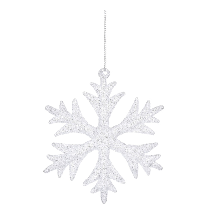Fiocco di neve con glitter - Pezzi 8 - ALTRO - Bianchi Dino SpA