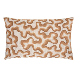 Coussin Betima rectangulaire 50x80cm marron