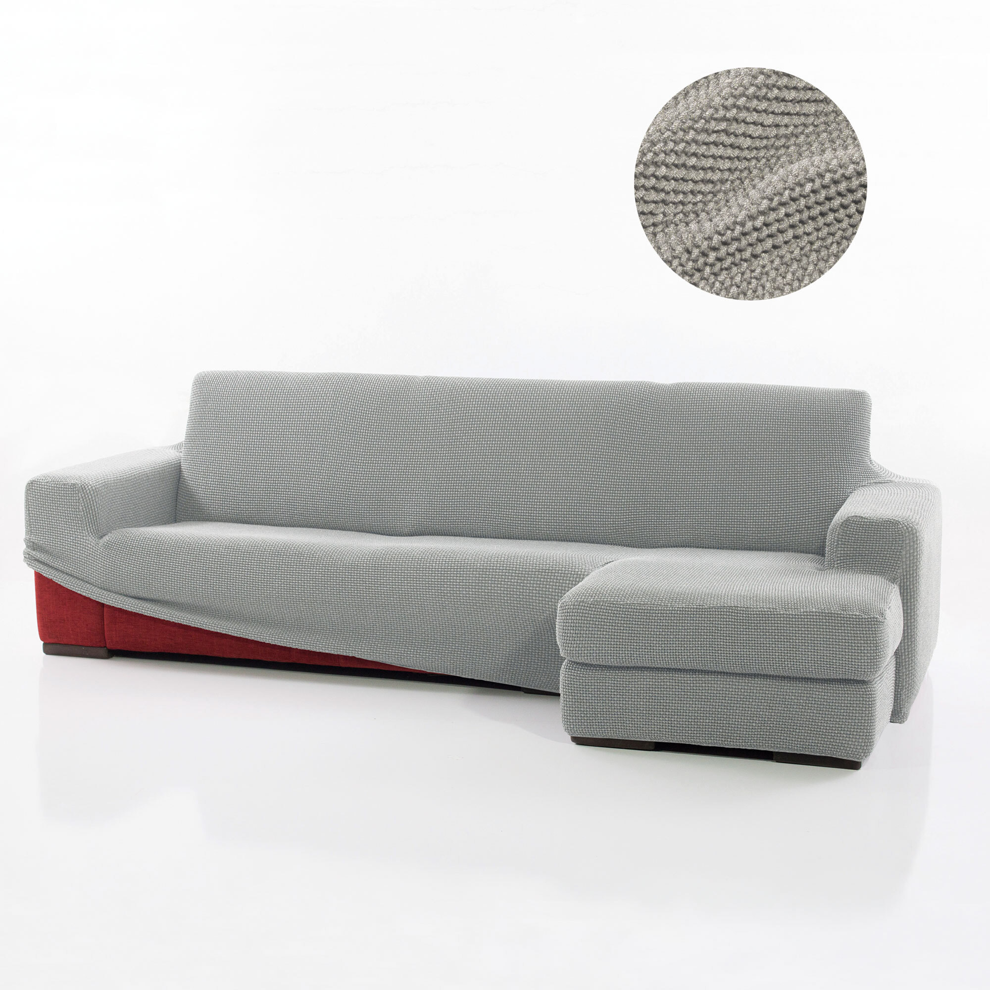 Funda para Chaise Longue derecho (visto de frente) brazo corto SÚPER ELÁSTICA modelo HELENA