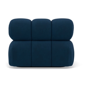 Ruby - module d'assise gauche en velours texturé - Bleu