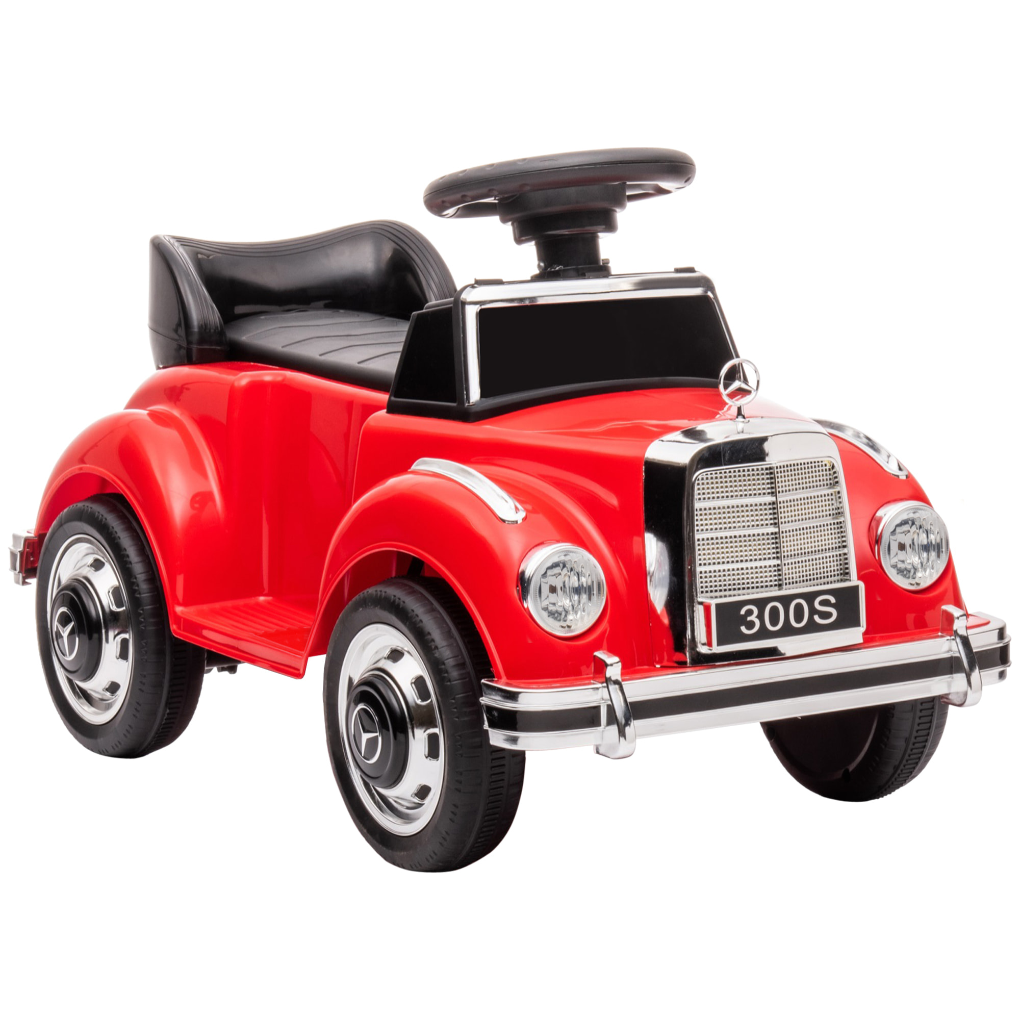 Coche Correpasillos con Licencia de Mercedes-Benz 300S Correpasillos para Niños de 18-48 Meses con Almacenaje Volante Sistema Anti-Vuelco Carga 25 kg 77,5x41,5x45 cm Rojo