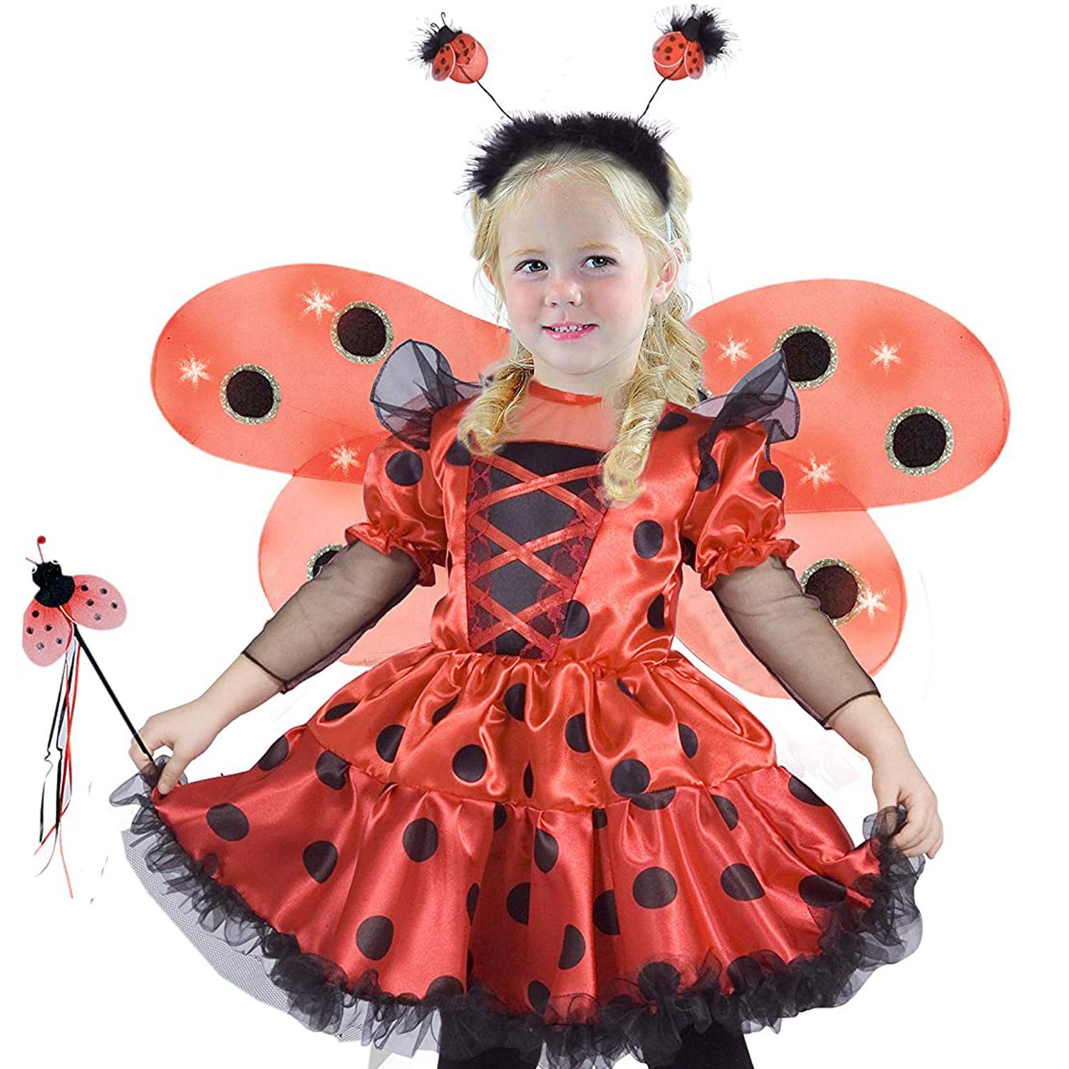 Costume Carnevale Travestimento Lady Coccinella Bambina Originale