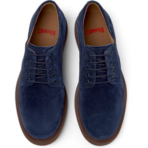 Zapatos de cordones - CAMPER Norman - Azul - Cuero de gamuza