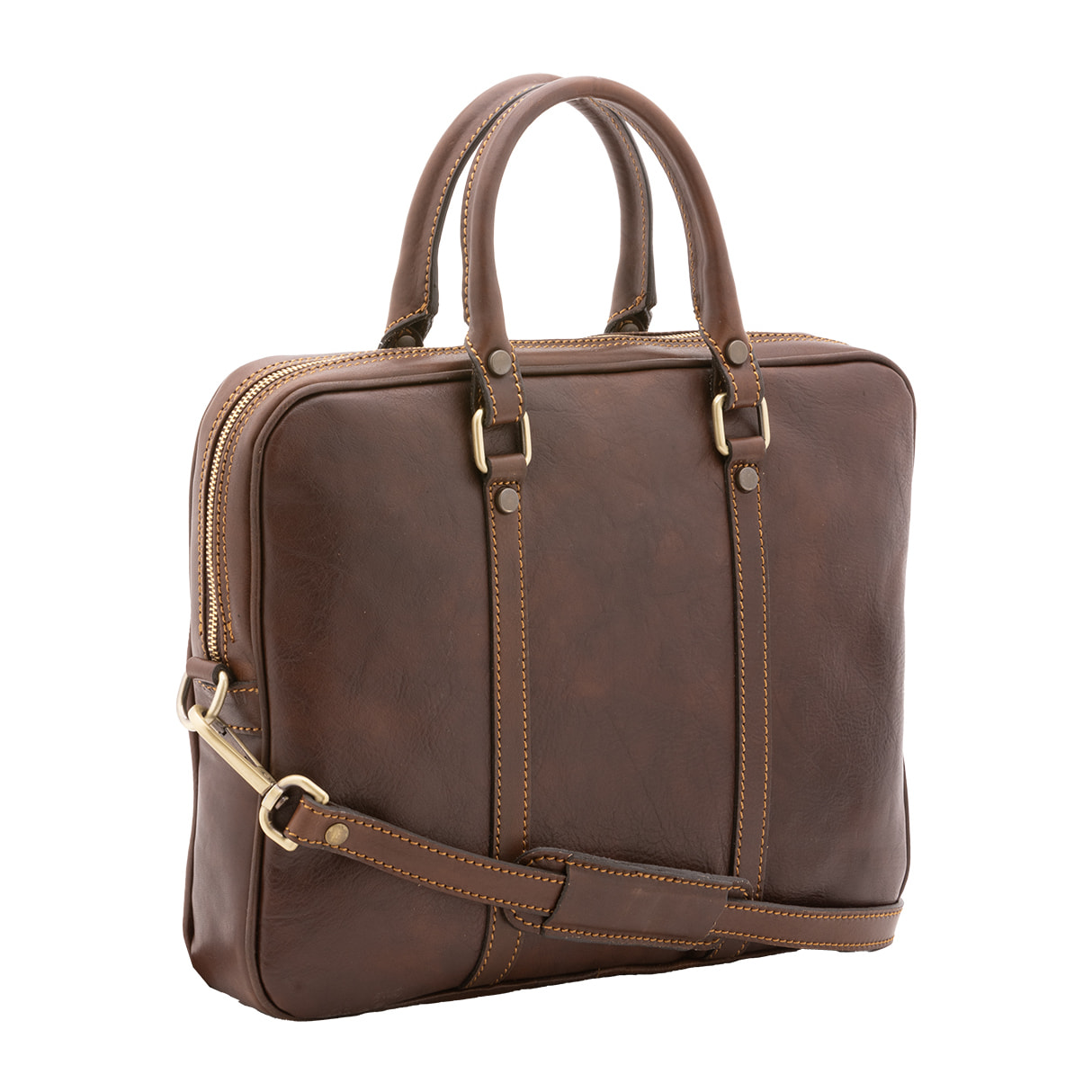 Borsa a mano  unisex In Vera pelle Made in Italy 37x31x6 cm