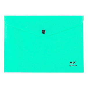 PACK 12 UNITA' FOLDER CON CHIUSURA A BOTTONI A5 Turchese