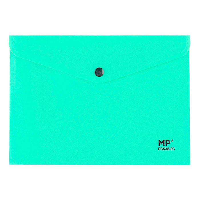 PACK 12 UNITA' FOLDER CON CHIUSURA A BOTTONI A5 Turchese